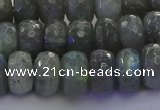 CLB775 15.5 inches 7*12mm faceted rondelle labradorite beads