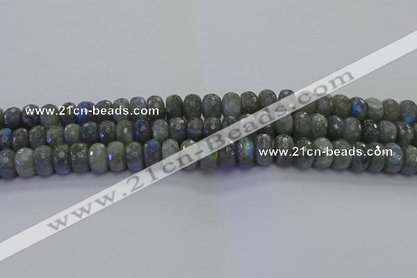 CLB775 15.5 inches 7*12mm faceted rondelle labradorite beads