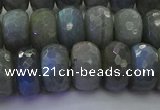 CLB776 15.5 inches 8*14mm faceted rondelle labradorite beads