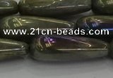 CLB782 15.5 inches 10*40mm teardrop AB-color labradorite beads