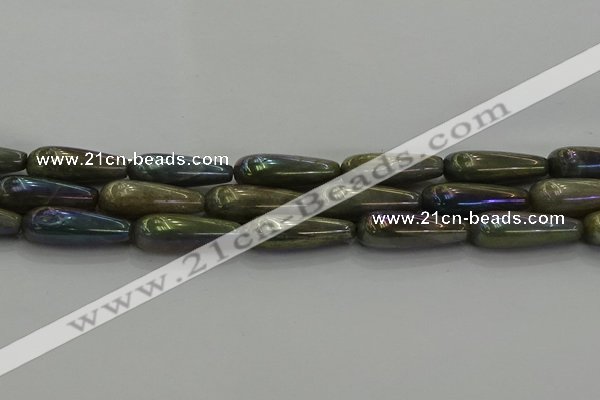 CLB782 15.5 inches 10*40mm teardrop AB-color labradorite beads