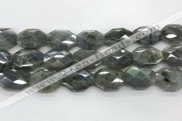 CLB797 18*24mm - 20*25mm faceted octagonal labradorite beads