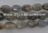 CLB86 15.5 inches 8*12mm faceted oval labradorite beads wholesale