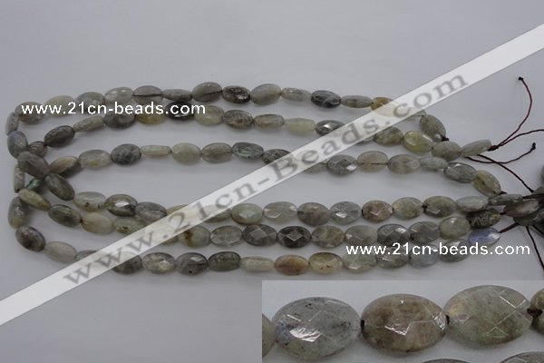 CLB86 15.5 inches 8*12mm faceted oval labradorite beads wholesale