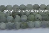 CLB871 15.5 inches 4mm round matte labradorite gemstone beads