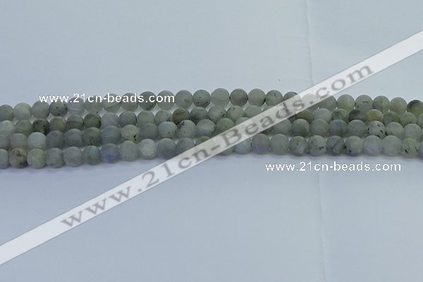 CLB872 15.5 inches 6mm round matte labradorite gemstone beads