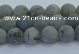 CLB873 15.5 inches 8mm round matte labradorite gemstone beads