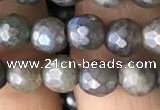 CLB881 15.5 inches 6mm faceted round AB-color labradorite beads