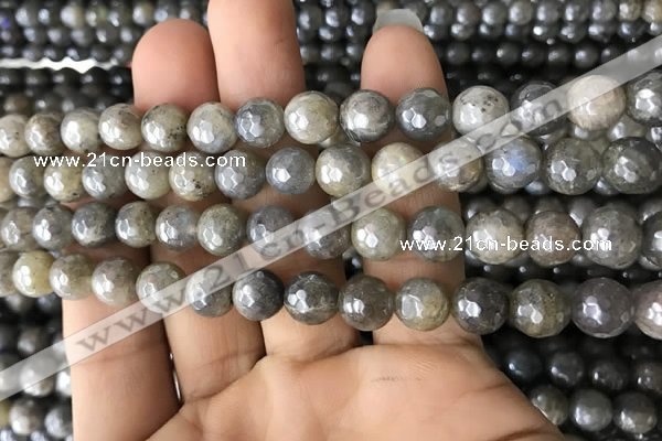 CLB882 15.5 inches 8mm faceted round AB-color labradorite beads