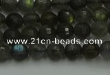 CLB901 15.5 inches 6mm faceted round labradorite gemstone beads