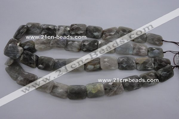 CLB95 15.5 inches 15*20mm faceted rectangle labradorite beads