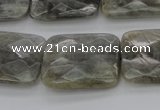 CLB96 15.5 inches 18*25mm faceted rectangle labradorite beads