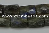 CLB962 15.5 inches 13*18mm faceted rectangle labradorite beads