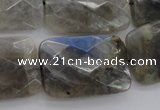 CLB97 15.5 inches 20*30mm faceted rectangle labradorite beads