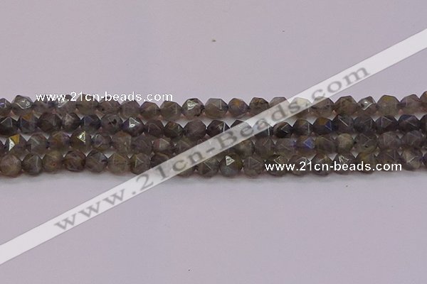 CLB973 15.5 inches 10mm faceted nuggets labradorite gemstone beads