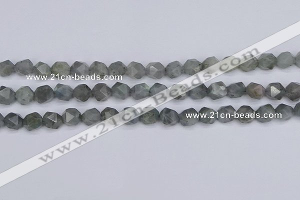 CLB982 15.5 inches 8mm faceted nuggets labradorite beads wholesale