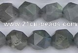 CLB984 15.5 inches 12mm faceted nuggets labradorite beads wholesale