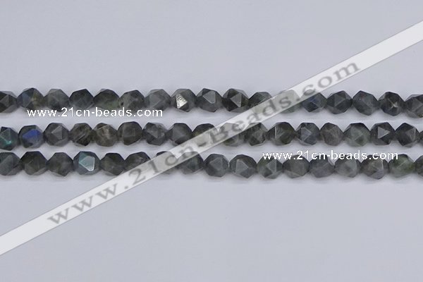 CLB987 15.5 inches 8mm faceted nuggets labradorite beads wholesale