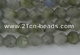 CLB992 15.5 inches 6mm faceted nuggets labradorite gemstone beads