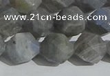 CLB999 15.5 inches 12mm faceted nuggets matte labradorite beads