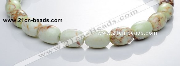 CLE01 15*20mm egg shape lemon turquoise stone beads wholesale