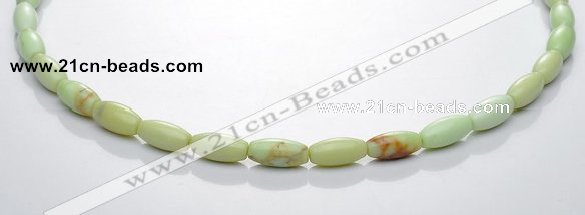 CLE05 16 inch 6*12mm lemon turquoise rice stone beads Wholesale