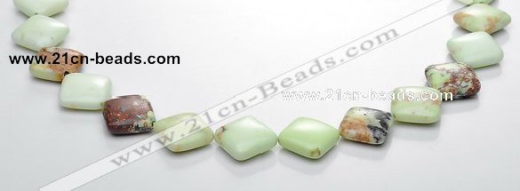 CLE13 15*15mm rhombic lemon turquoise gemstone beads Wholesale