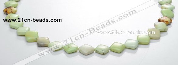 CLE14 rhombic 10*10mm lemon turquoise gemstone beads Wholesale