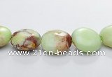 CLE18 flat round 10mm lemon turquoise gemstone beads Wholesale