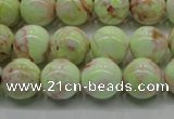 CLE201 15.5 inches 6mm round lemon turquoise beads wholesale