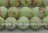 CLE202 15.5 inches 8mm round lemon turquoise beads wholesale