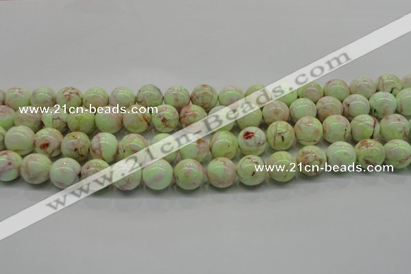 CLE202 15.5 inches 8mm round lemon turquoise beads wholesale