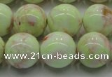 CLE204 15.5 inches 12mm round lemon turquoise beads wholesale