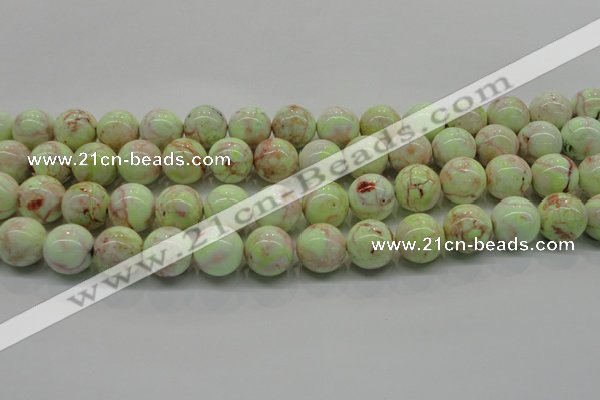 CLE204 15.5 inches 12mm round lemon turquoise beads wholesale