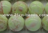 CLE205 15.5 inches 14mm round lemon turquoise beads wholesale