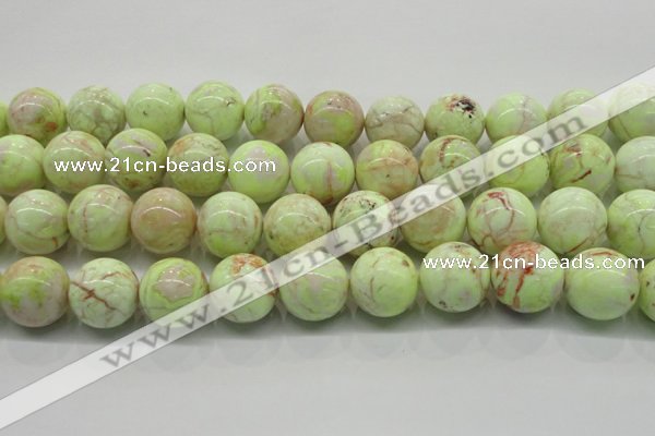 CLE206 15.5 inches 16mm round lemon turquoise beads wholesale