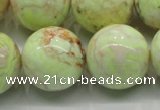 CLE207 15.5 inches 18mm round lemon turquoise beads wholesale