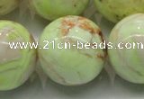 CLE208 15.5 inches 20mm round lemon turquoise beads wholesale