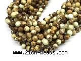CLE214 15 inches 8mm round lemon turquoise beads wholesale