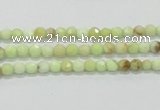 CLE32 15.5 inches 4mm faceted round lemon turquoise beads wholesale