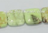 CLE39 15.5 inches 20*20mm square lemon turquoise beads wholesale