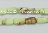 CLE40 15.5 inches 8*12mm rectangle lemon turquoise beads wholesale