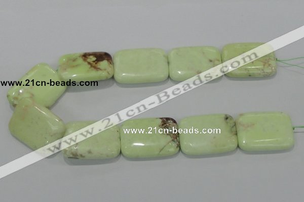 CLE44 15.5 inches 30*40mm rectangle lemon turquoise beads wholesale