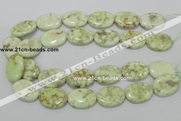 CLE47 15.5 inches 22*30mm oval lemon turquoise beads wholesale