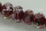 CLG02 12 inches 6*8mm faceted rondelle handmade lampwork beads