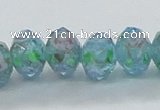 CLG05 12 inches 6*8mm faceted rondelle handmade lampwork beads