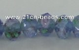 CLG07 12 inches 6*8mm faceted rondelle handmade lampwork beads