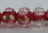 CLG12 13.5 inches 9*12mm faceted rondelle handmade lampwork beads