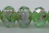 CLG16 13.5 inches 9*12mm faceted rondelle handmade lampwork beads