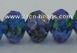 CLG17 13.5 inches 9*12mm faceted rondelle handmade lampwork beads